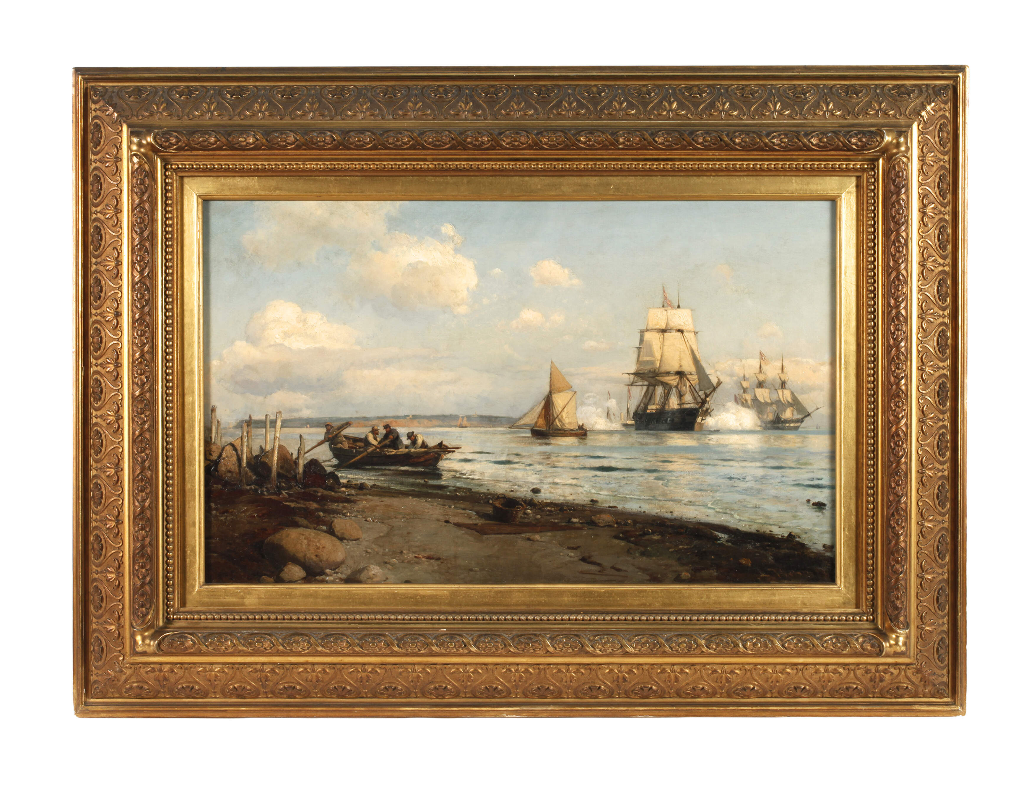 Lauritz Bernhard Holst, Kanonenfeuer auf See