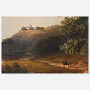 Joseph Hülser, attr., Romantische Flusslandschaft