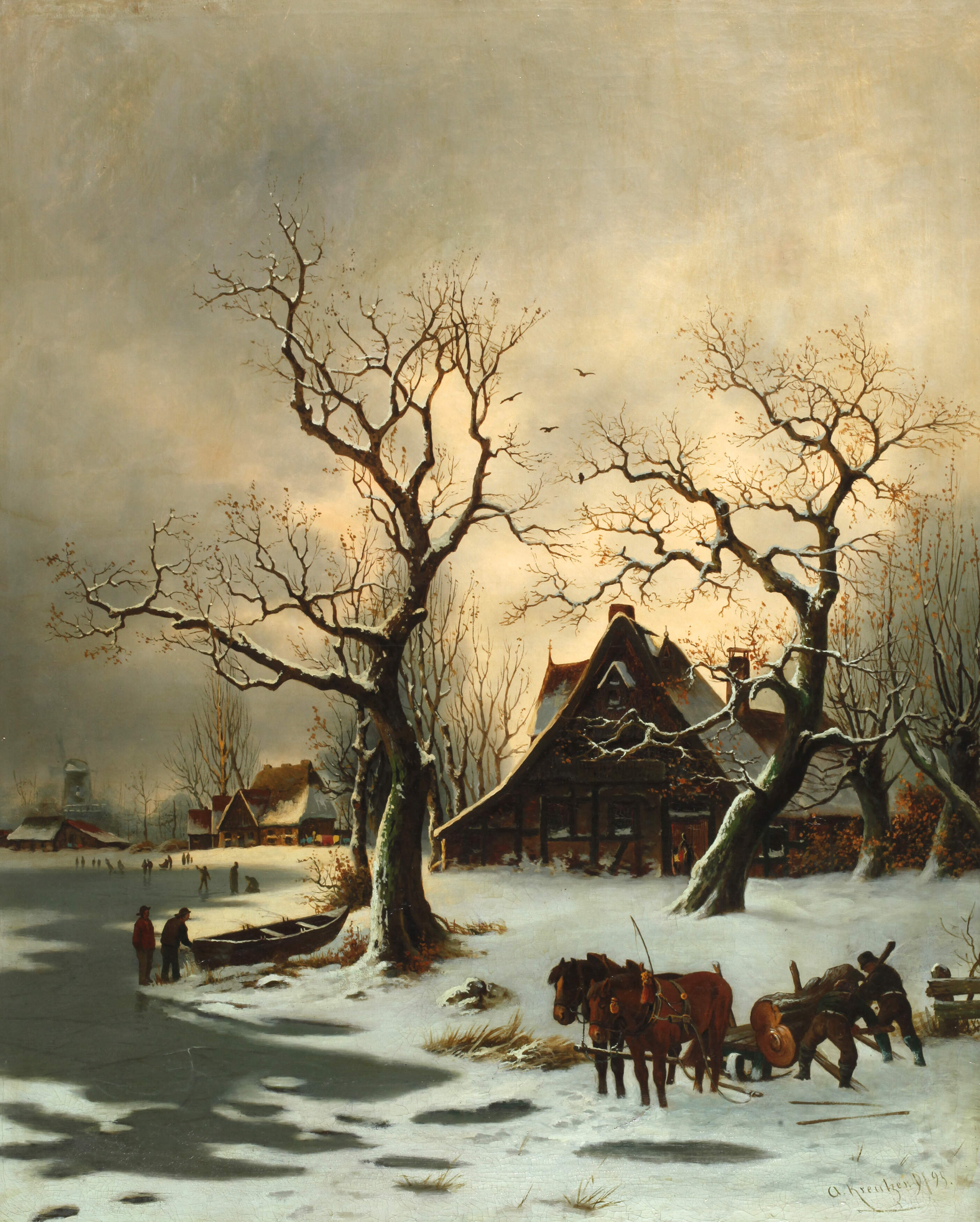 Alexander Kreuzer, Wirtshaus im Winter
