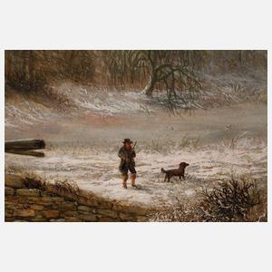 Charles Leaver, attr., Kloster in Winterlandschaft