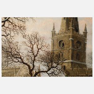 Charles Leaver, attr., Kloster in Winterlandschaft