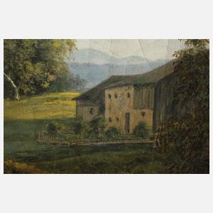 Martin Martin, attr., Sommerlandschaft mit Kirche