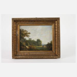 Martin Martin, attr., Sommerlandschaft mit Kirche