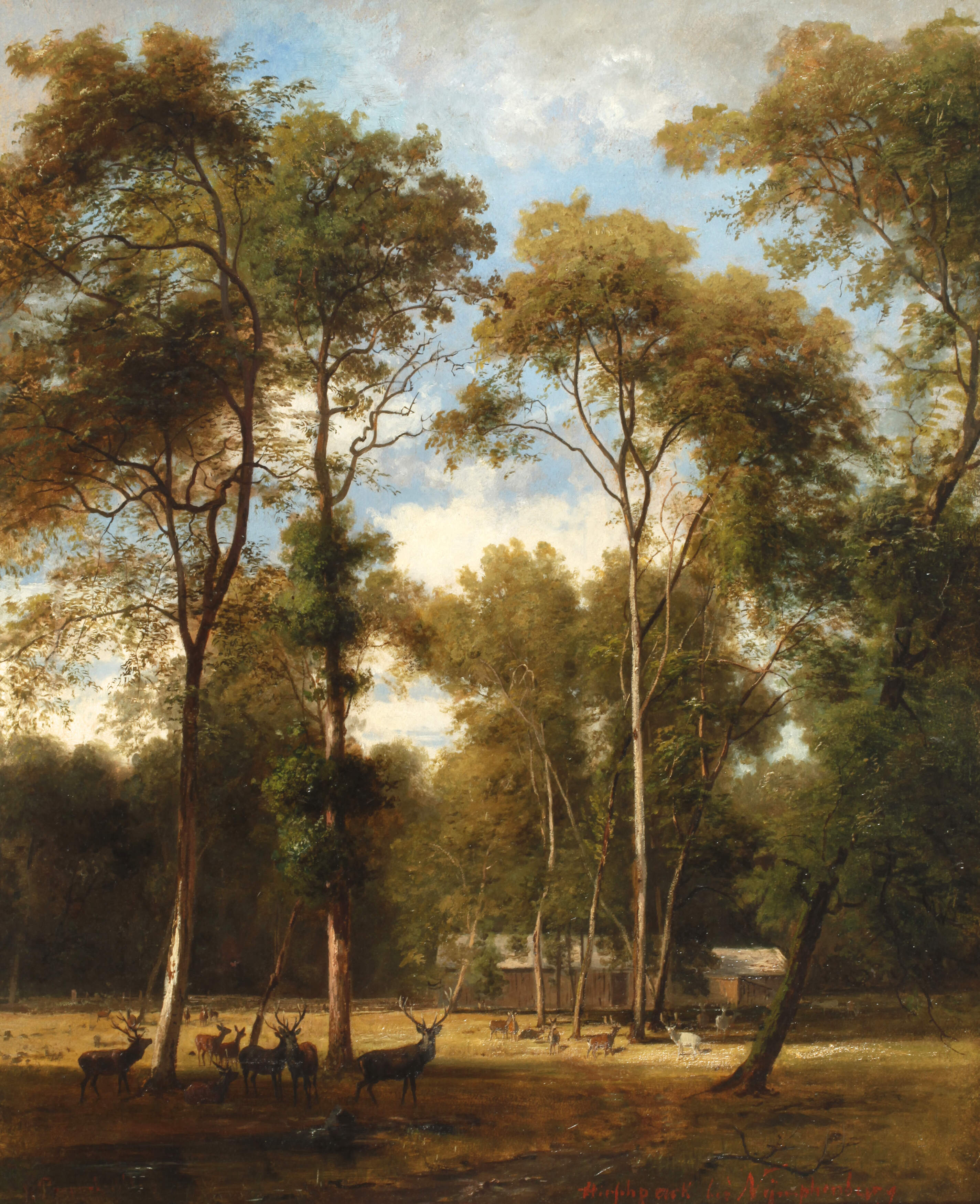 Rudolph Pöppel, "Hirschpark bei Nymphenburg"