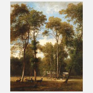 Rudolph Pöppel, "Hirschpark bei Nymphenburg"
