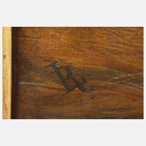 Louis Reinhardt, attr., Im Ziegenstall