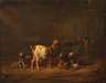 Louis Reinhardt, attr., Im Ziegenstall
