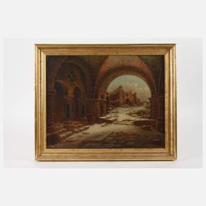 A. Rhein, Klosterruine im Winter