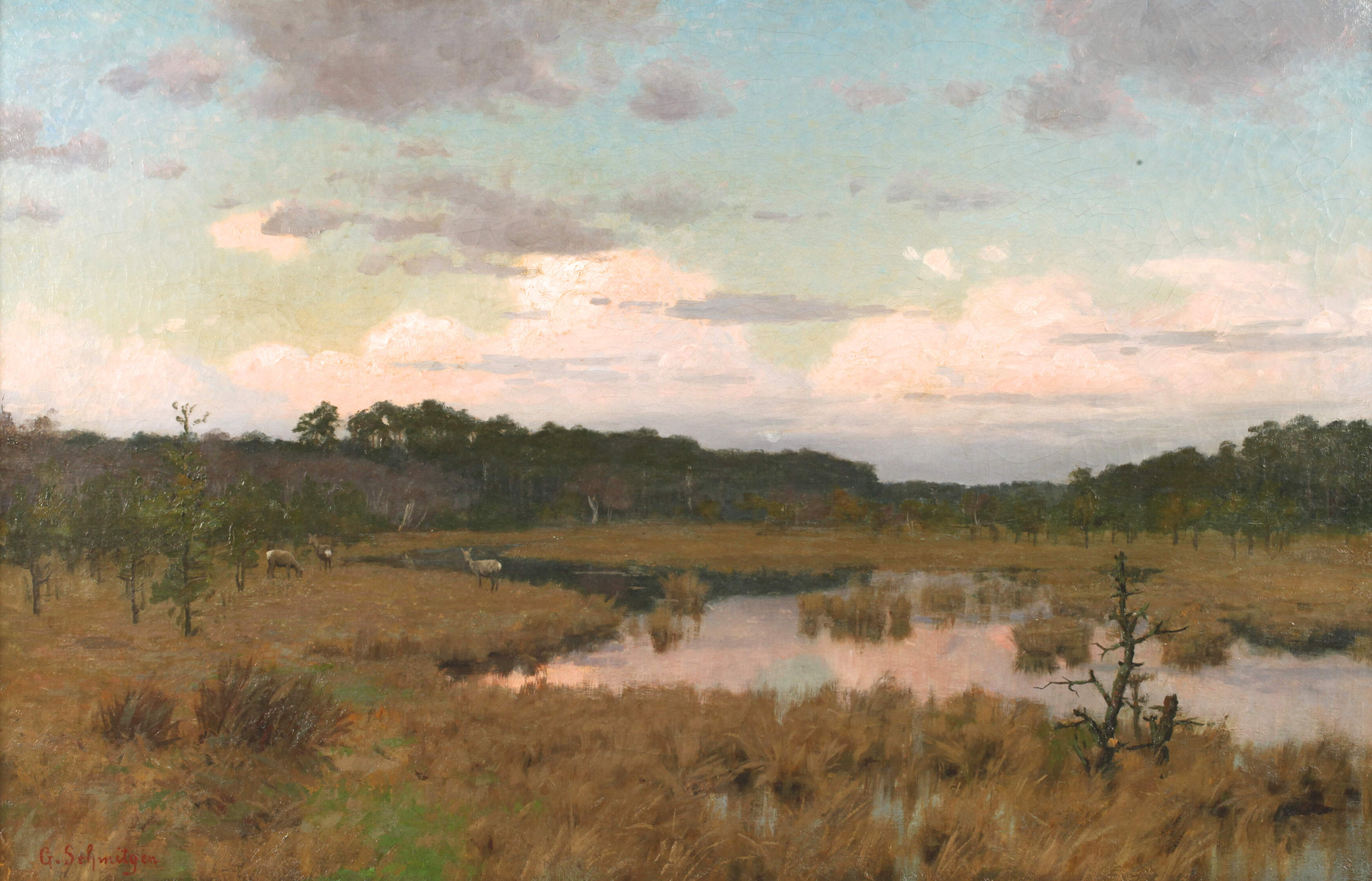 Georg Schmitgen, Moorlandschaft im Sonnenaufgang