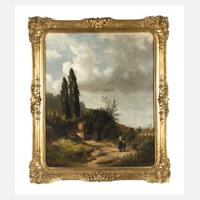 Ernst Schweinfurth, attr., Italienische Landschaft mit Frauen am Brunnen111