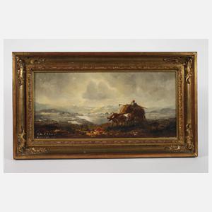 Friedrich Carl Thauer, Heufuhrwerk im Gebirge