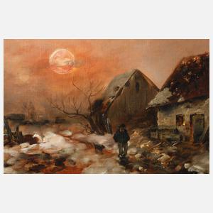 Anton Windmaier, Abendspaziergang im Winter
