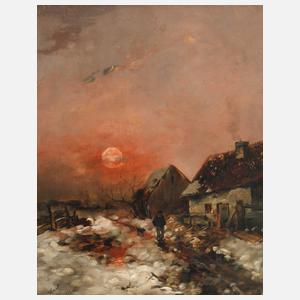 Anton Windmaier, Abendspaziergang im Winter