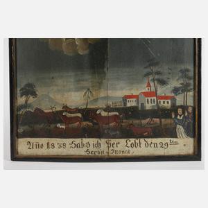 Votivbild zur Verlobung eines Bauernpaares 1838