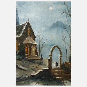 Nächtliche Kapelle im Winter