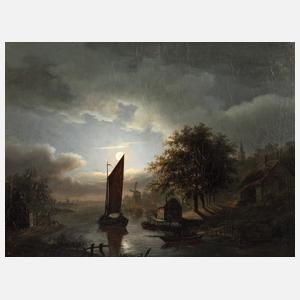 Segelboot im Mondschein