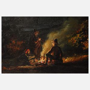 Lagerfeuer bei Nacht