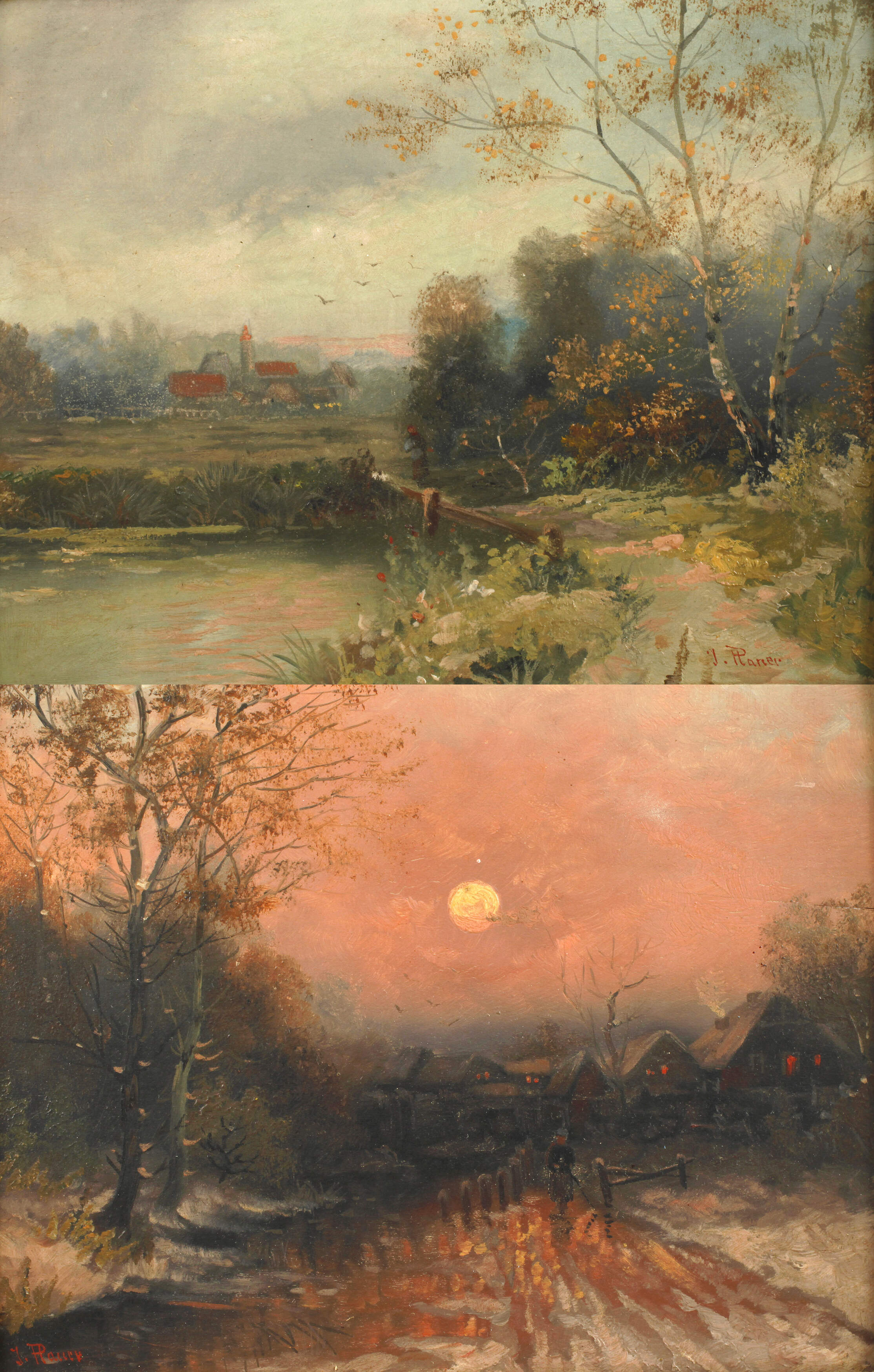 J. Planer, Zwei Landschaftsszenen