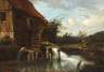 Mühle am Bach mit Kind