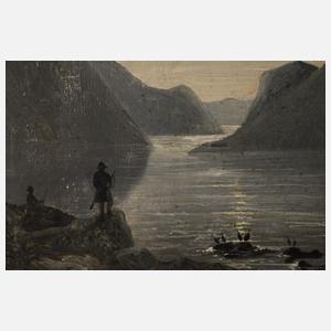 Nächtliche Fjordlandschaft
