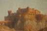 Mediterrane Gebirgslandschaft mit Burganlage