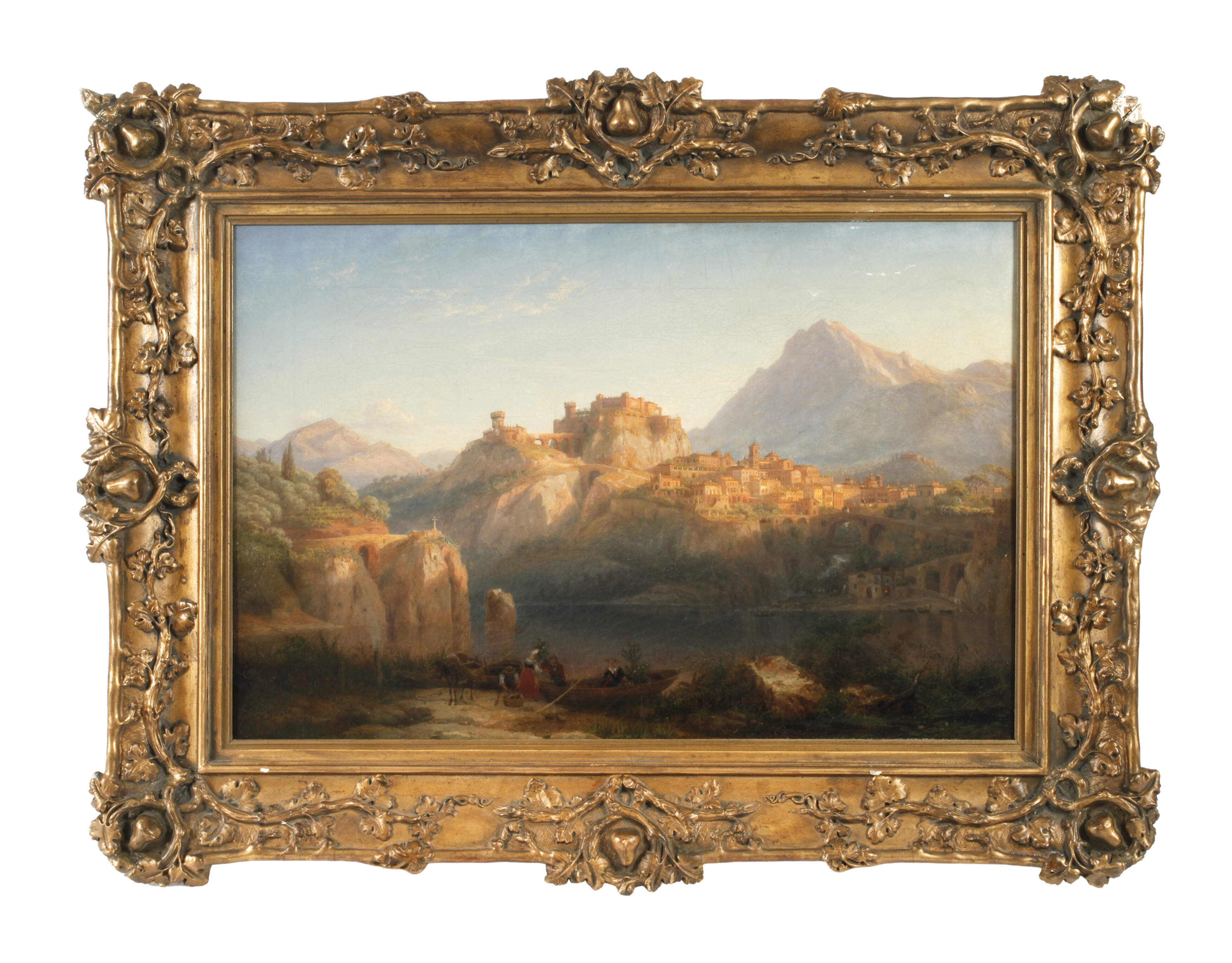Mediterrane Gebirgslandschaft mit Burganlage