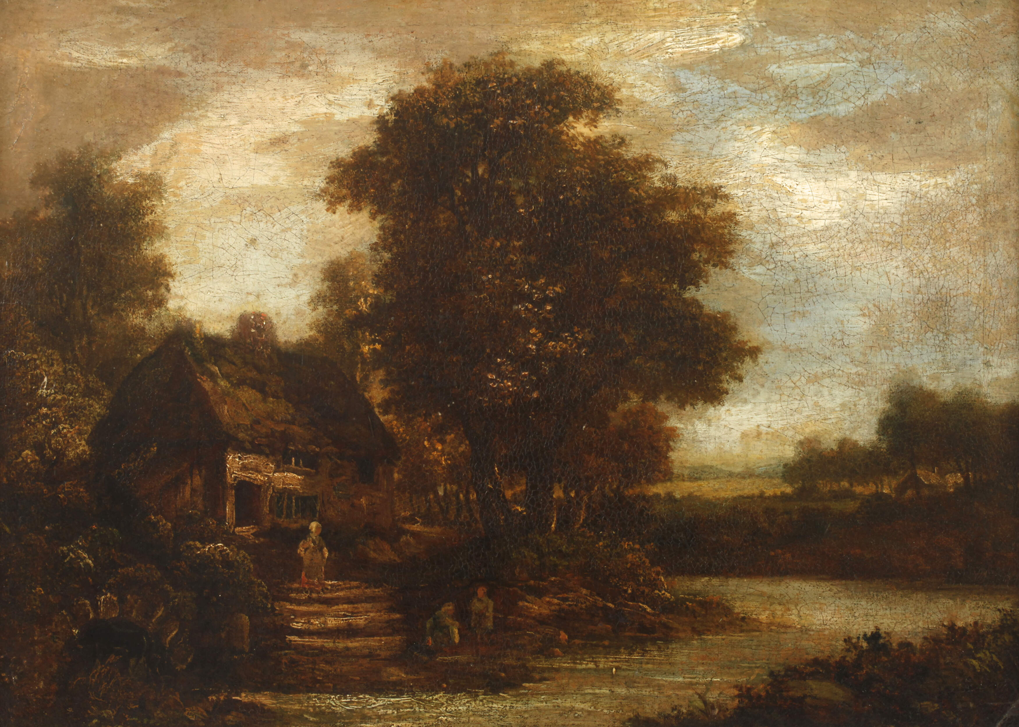 Hütte am Fluss