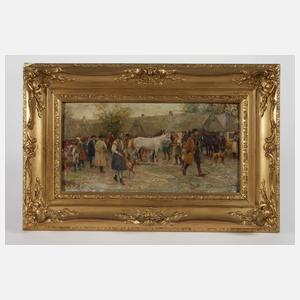 Emmanuel Bachrach-Barée, attr., Pferdemarkt