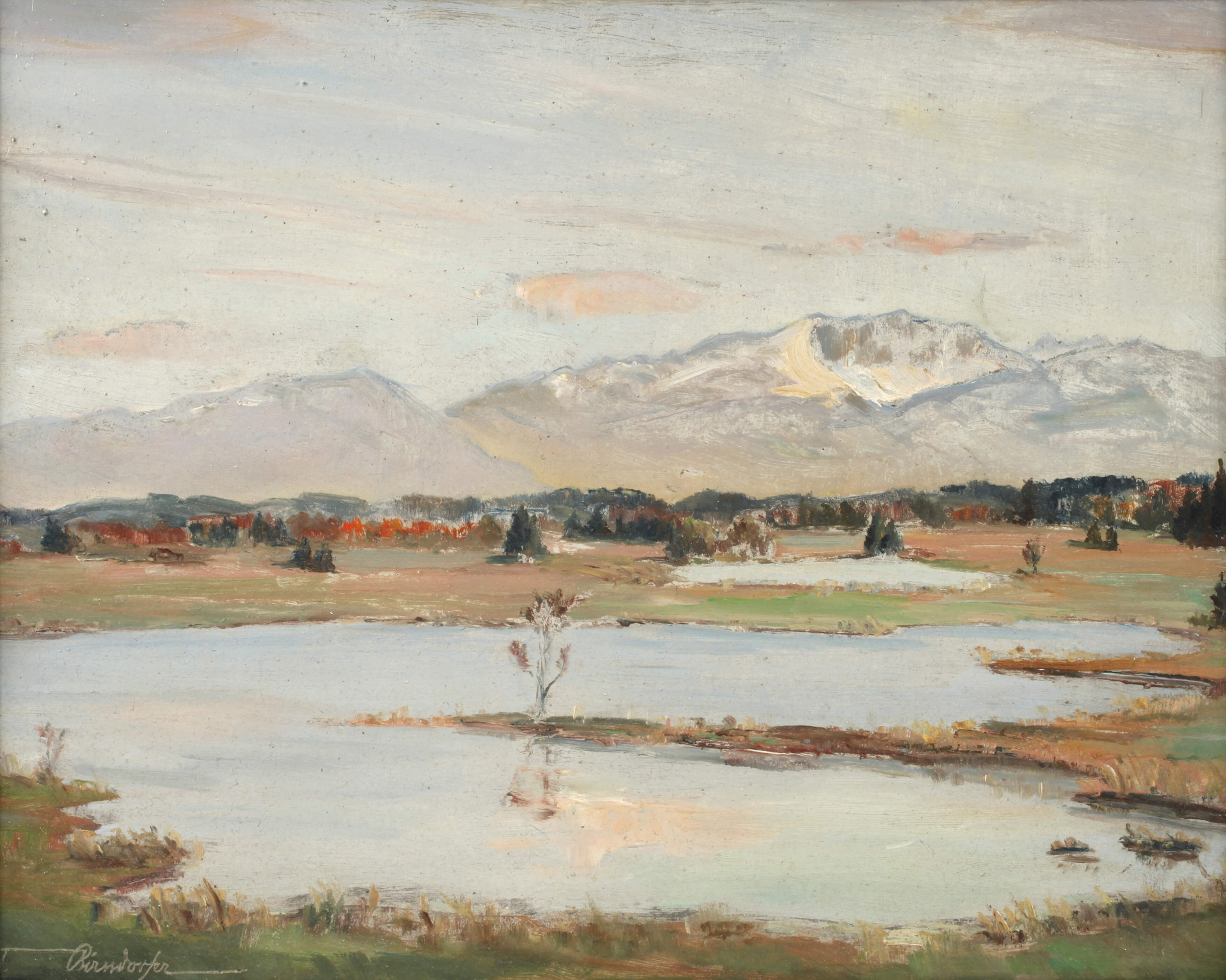 Anton Birndorfer, "Osterseen mit Benediktenwand"