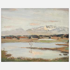 Anton Birndorfer, "Osterseen mit Benediktenwand"