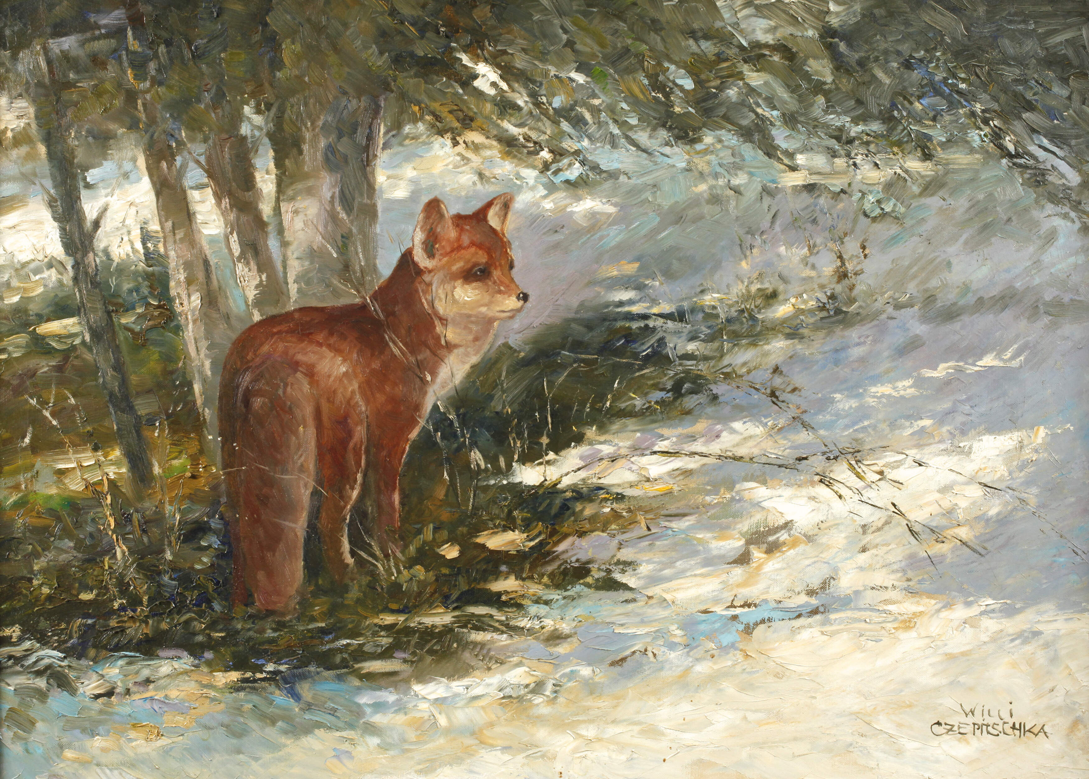 Willi Czepitschka, Fuchs in Winterlandschaft