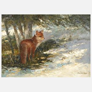 Willi Czepitschka, Fuchs in Winterlandschaft