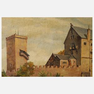 G. Fexer, "Die Wartburg von Südosten"