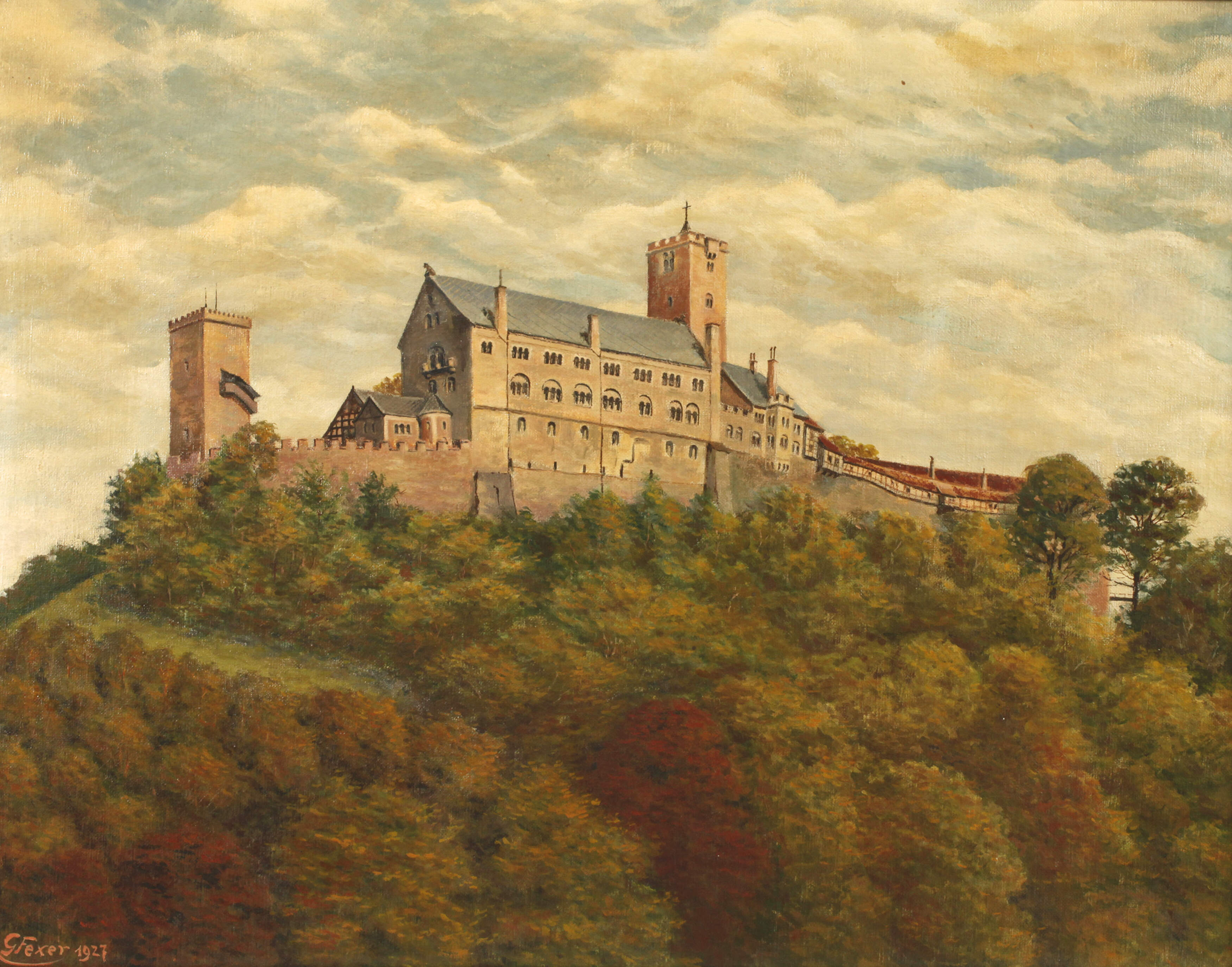G. Fexer, "Die Wartburg von Südosten"