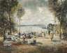 Ludwig Gschosmann, "Kaffeeszene in Kilchberg mit Blick auf Züricher See"