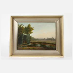 Oskar Gugg, Ansicht von Gotha mit Schloss Friedenstein von Osten