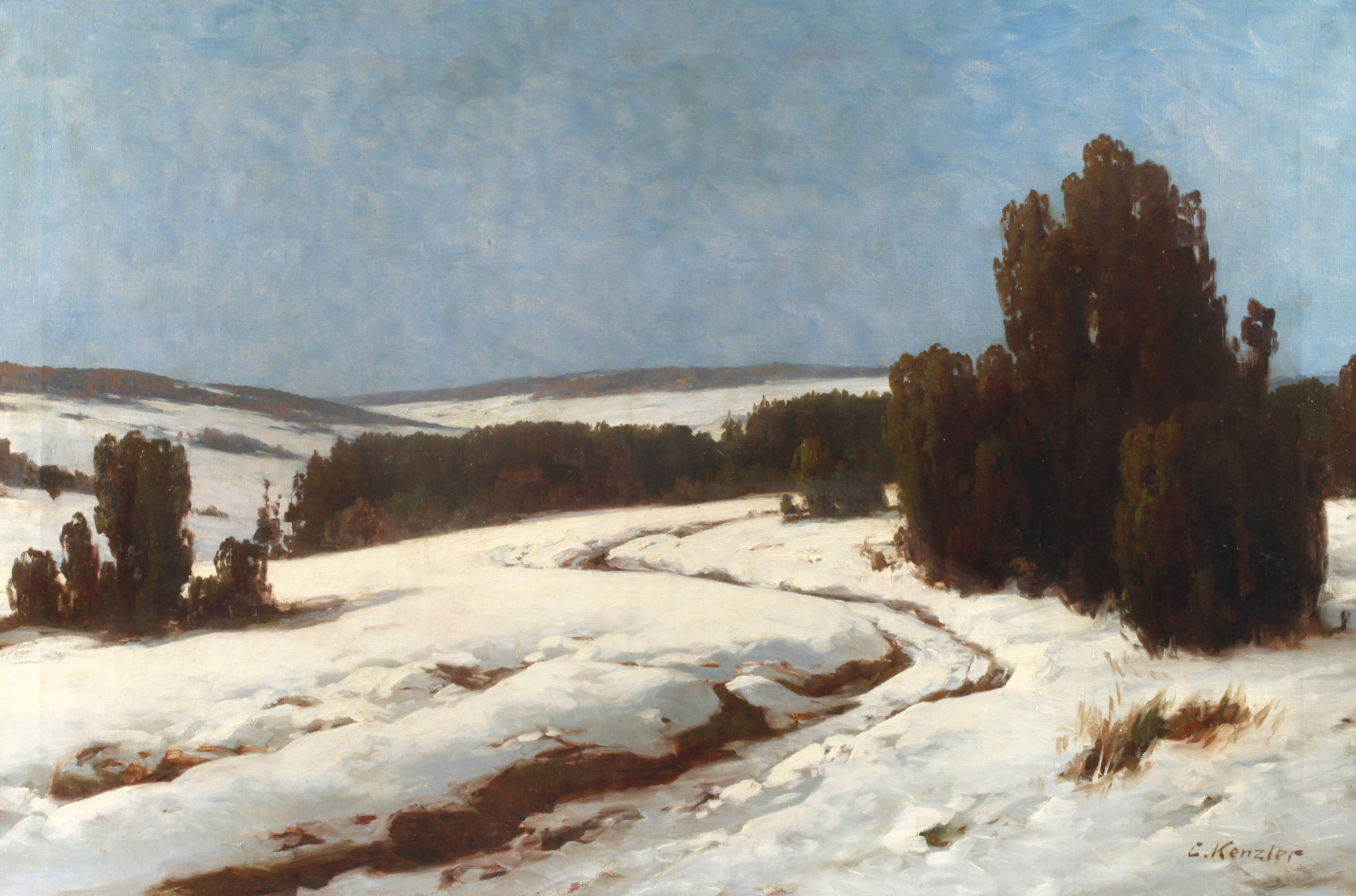 Carl Kenzler, Winter in Brandenburg