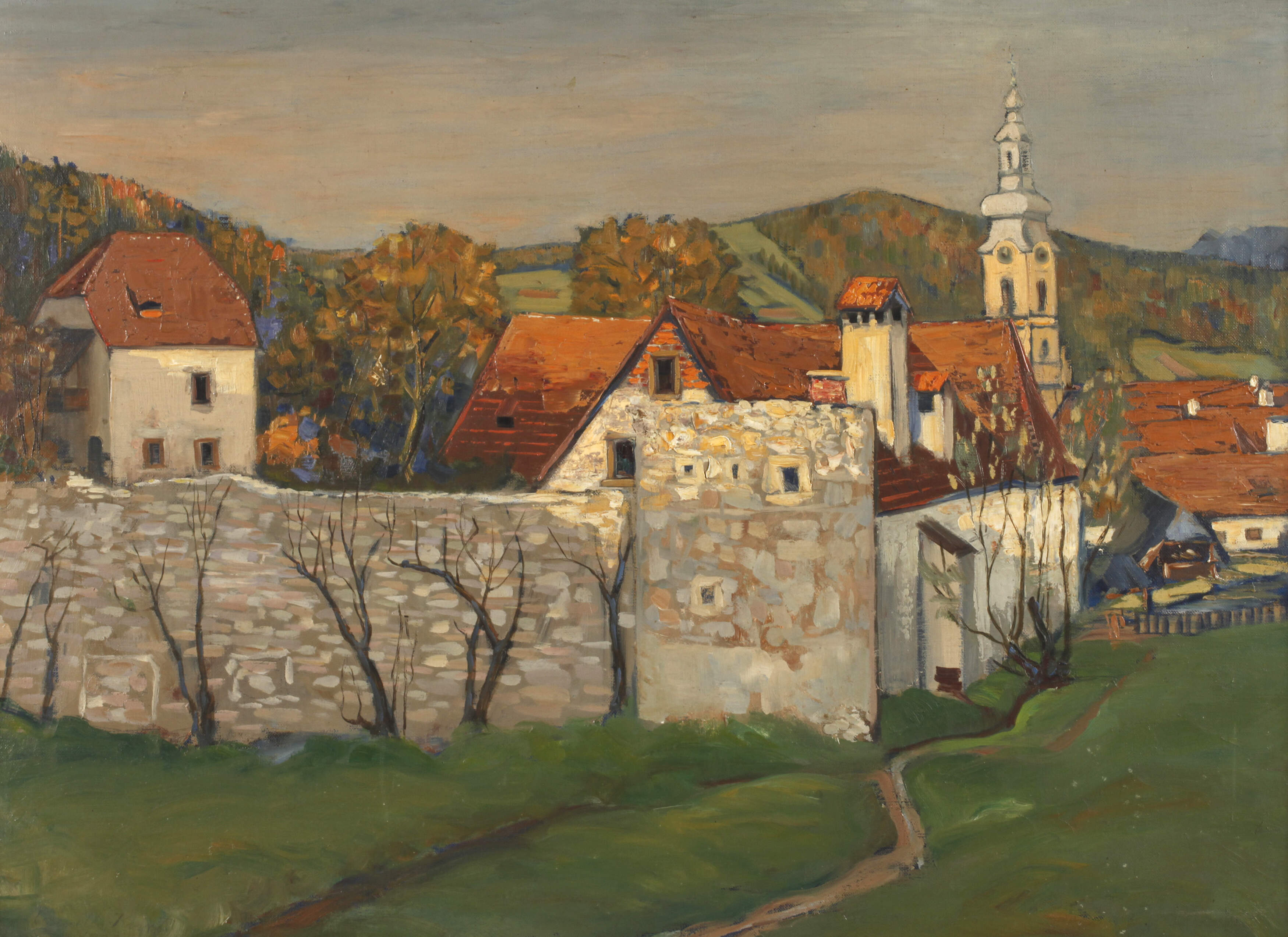 Camillo Kurtz, Voralpenländische Dorfansicht