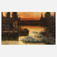 V. R. Matalony, See im Sonnenuntergang111