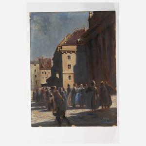 Fritz Nißle, attr., Städtische Szene