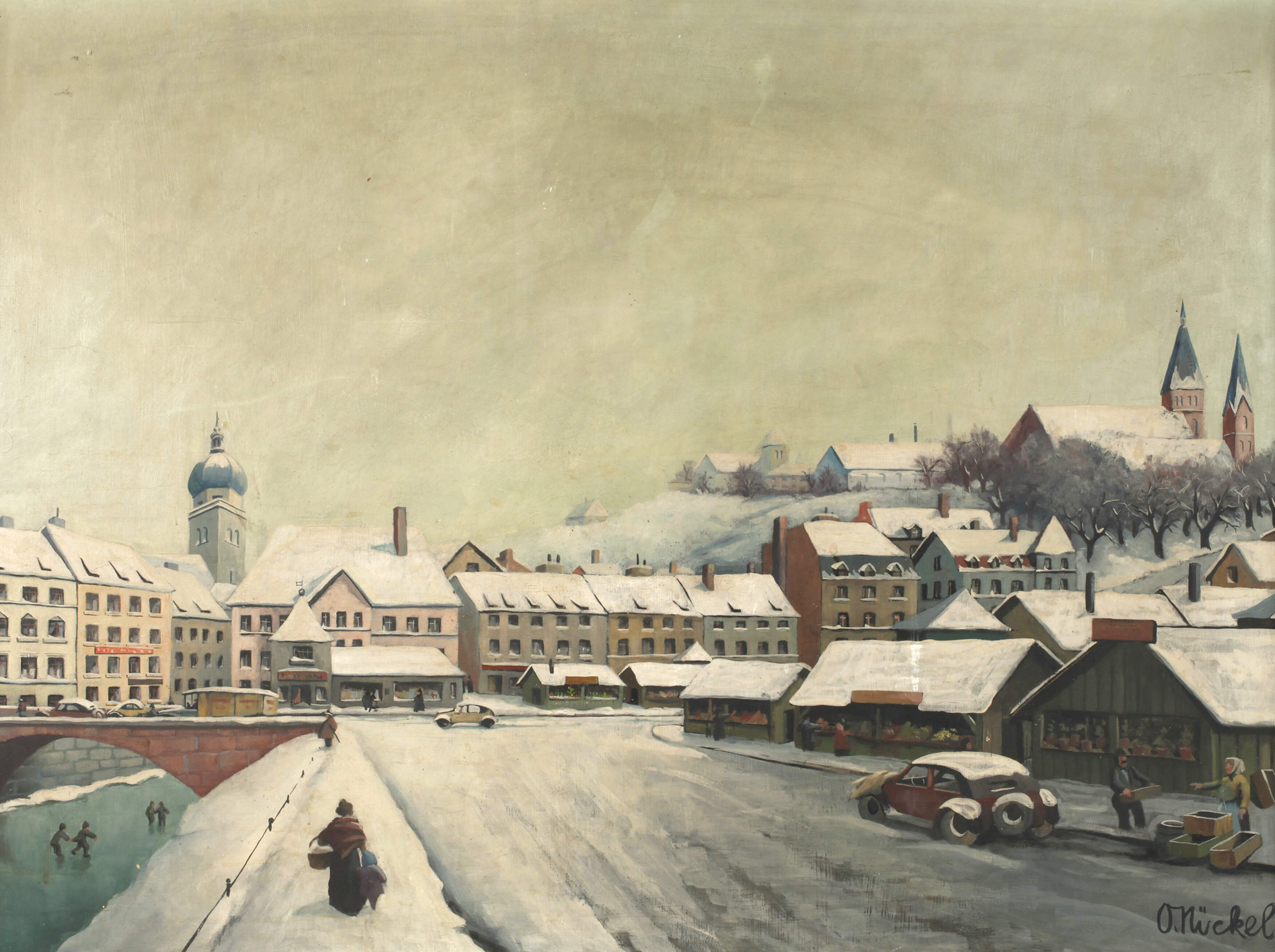 Otto Nückel, Stadtansicht im Winter