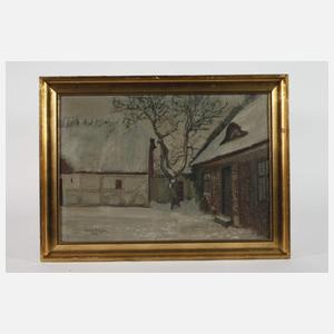 Herm. Petersen, Verschneiter Bauernhof