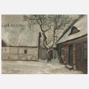 Herm. Petersen, Verschneiter Bauernhof