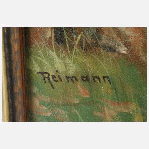 Friedrich Reimann, attr., Hirsch im Laubwald