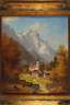 Max Sammet, Obergrainau mit Kirche und Zugspitze