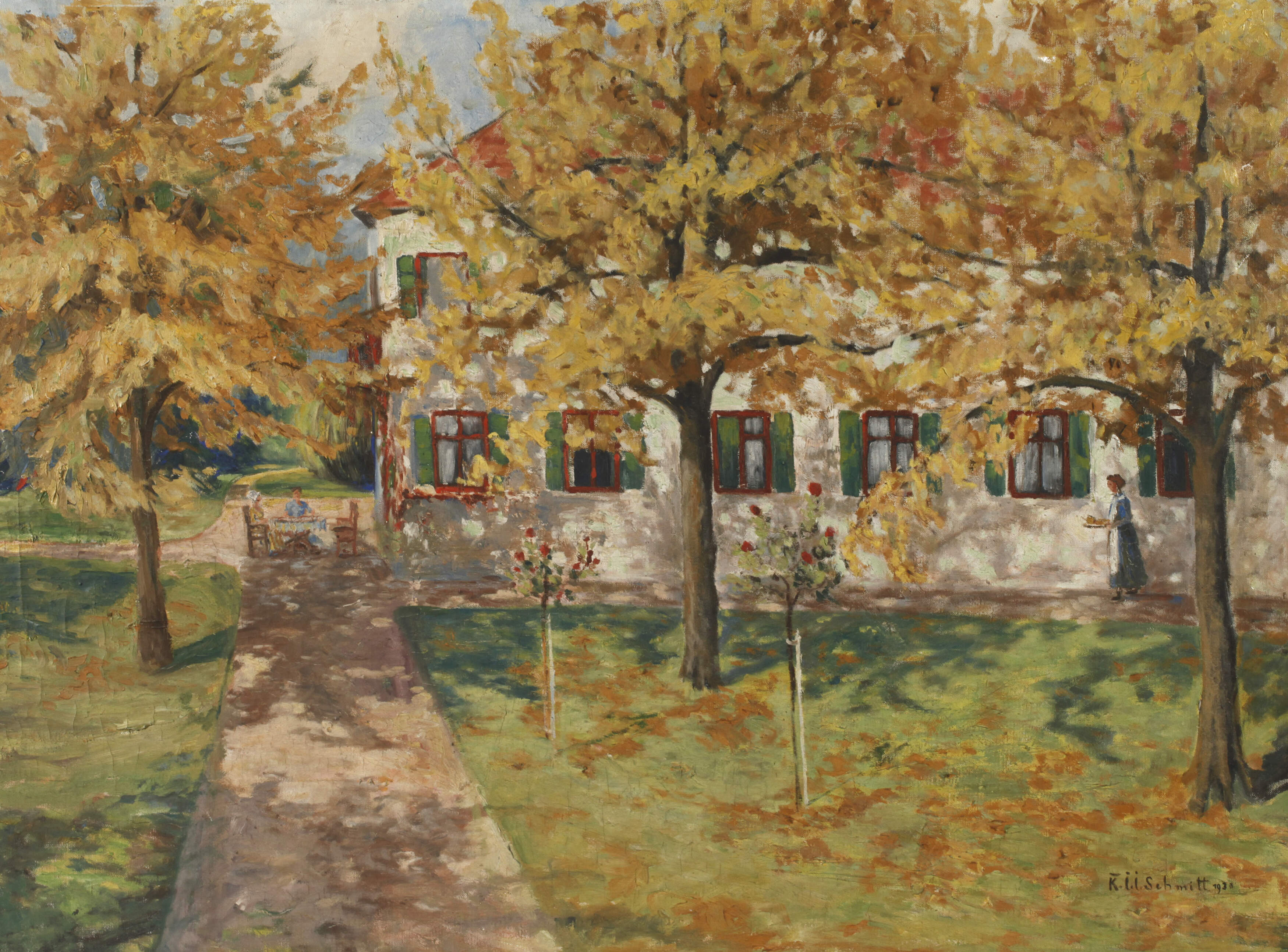 K. J. J. Schmitt, Garten an einem Herbsttag