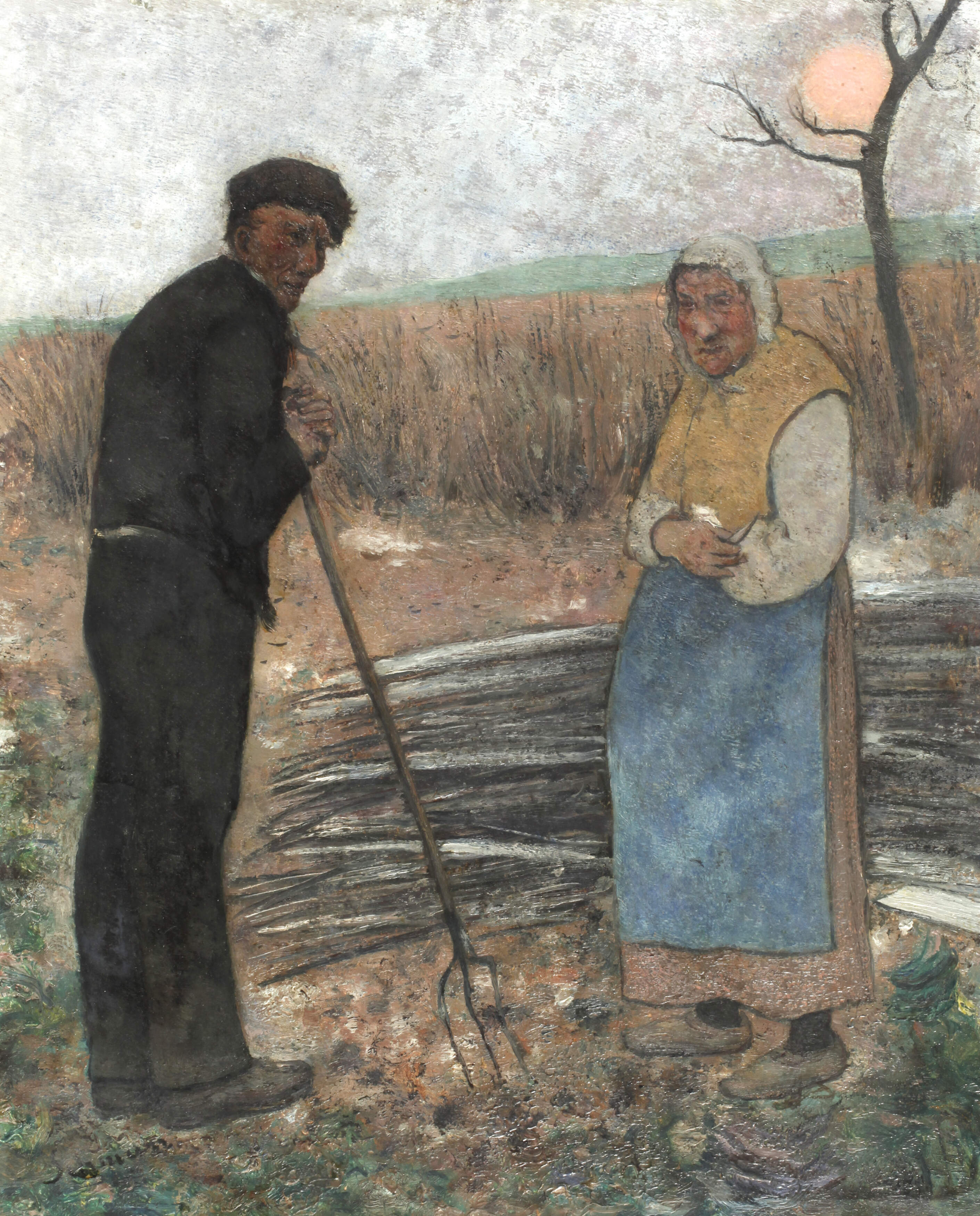 Wilhelm Schmurr, Altes Bauernpaar auf dem Felde
