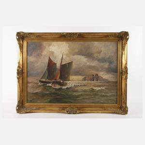 E. R. Schürmann, Segelschiffe vor Helgoland