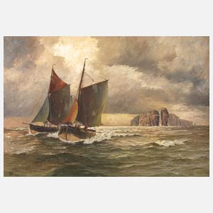 E. R. Schürmann, Segelschiffe vor Helgoland