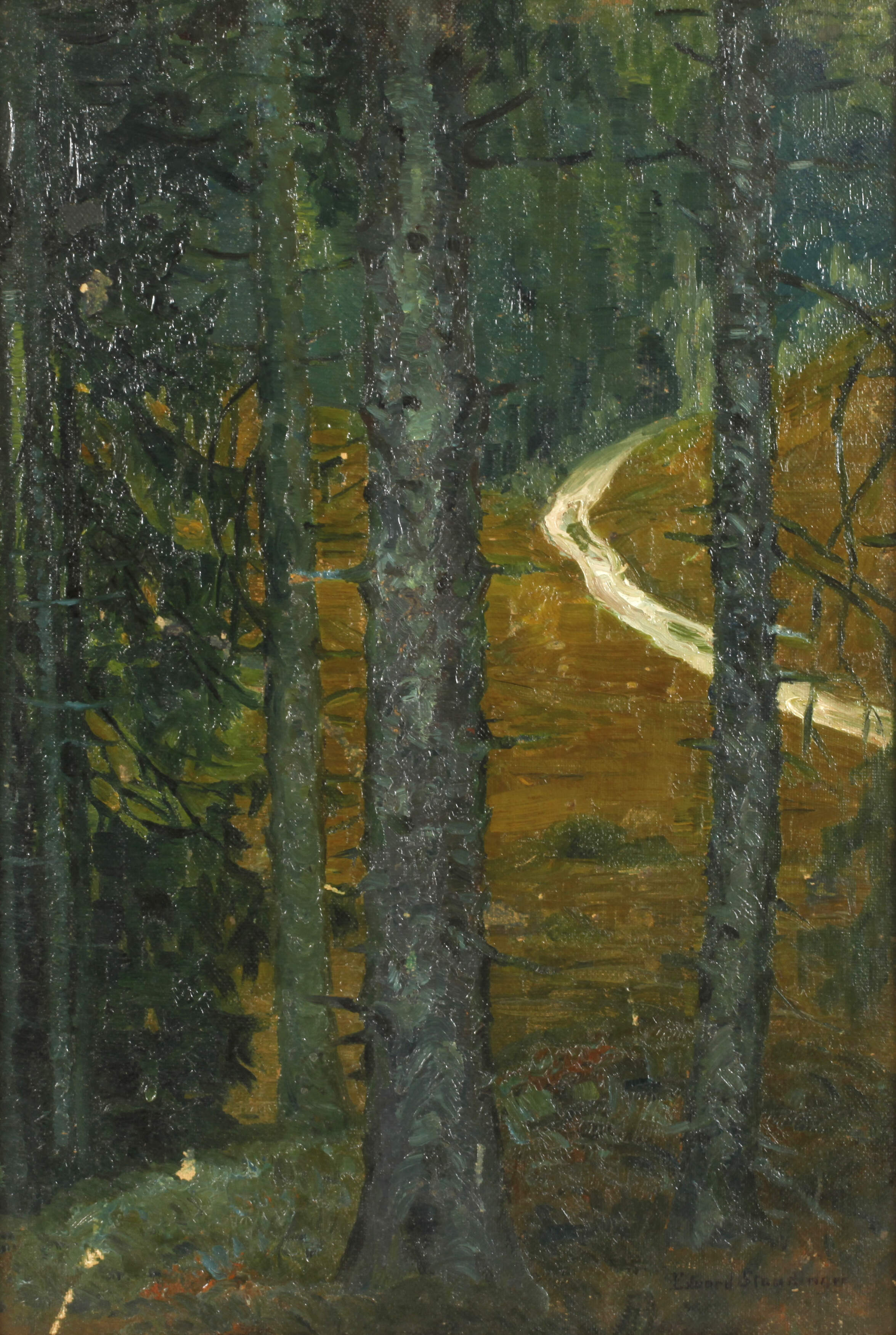 Eduard Staudinger, Herbstlicher Waldweg